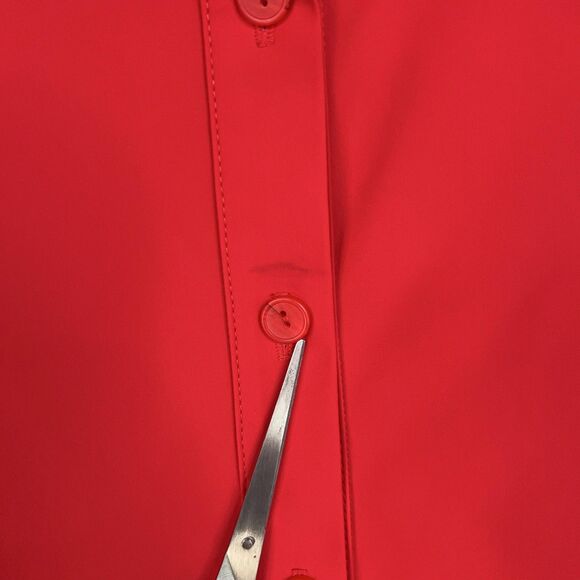 IC Collection Shirt Womens Small Red Tunic Connie K Artsy Eclectic Made in USA - Picture 9 of 16